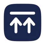 Upload Twice Square SVG Icon